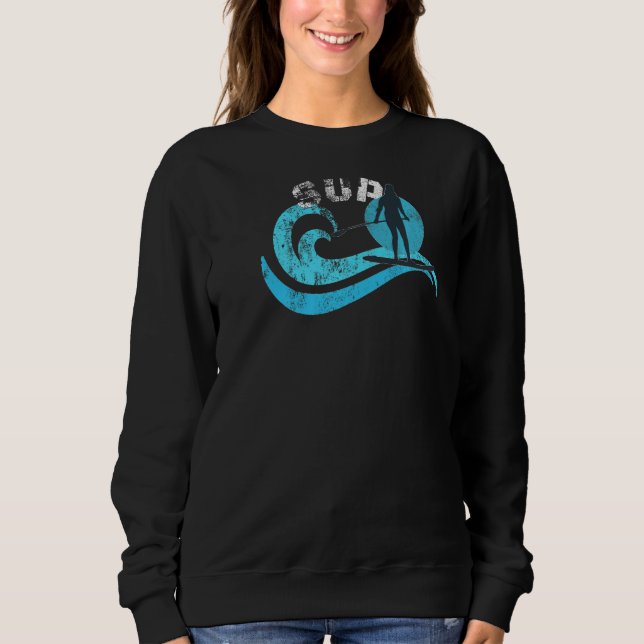 Sweatshirt Montez les femmes de paddle-board Sup Paddling (Devant)