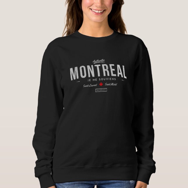 Sweatshirt Montreal Classic Vintage Retro Canada Feuille d'ér (Devant)