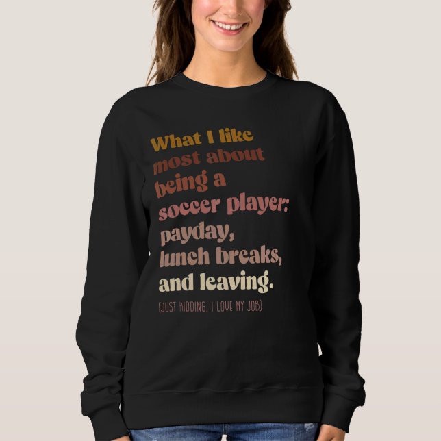 Sweatshirt Moody Soccer Player Boho Vintage (Devant)