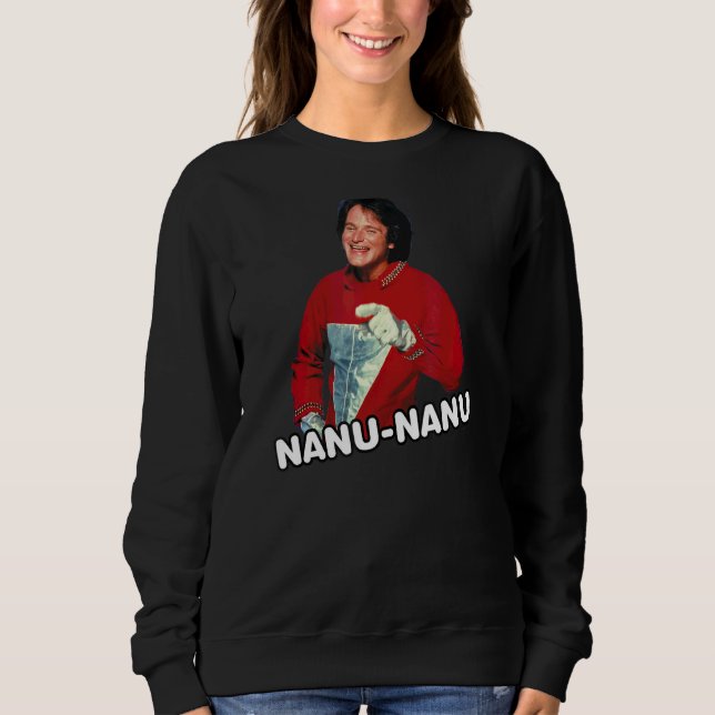 Sweatshirt Mork & Mindy Catchphrase (Devant)