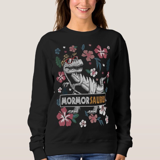Sweatshirt Mormorsaurus Rex Grandma Dinosaur Rex Mormor Sauru (Devant)