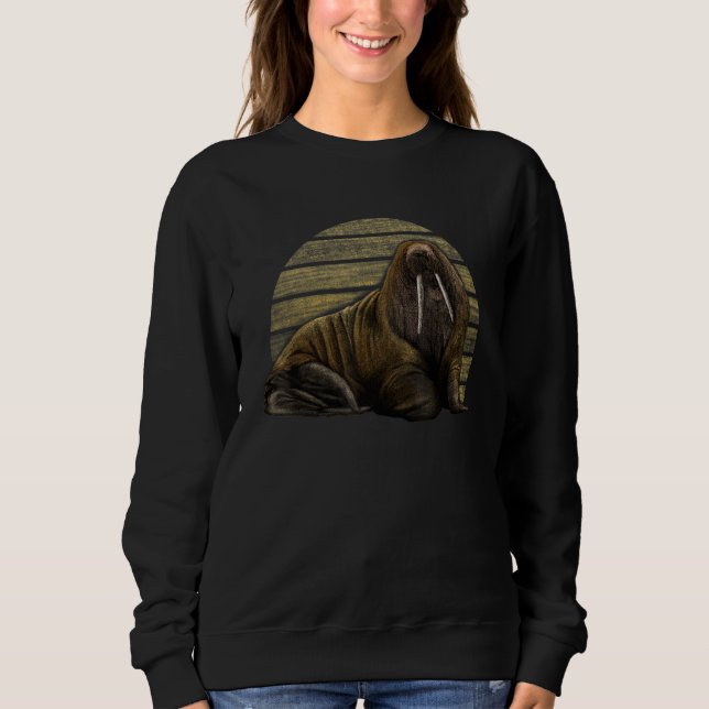 Sweatshirt Morse Arctique Animal Zoo Faune Gardien d'animaux (Devant)