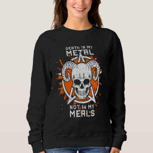 Sweatshirt Mort Dans Mon Métal Pas Dans Mes Repas Vegan Metal