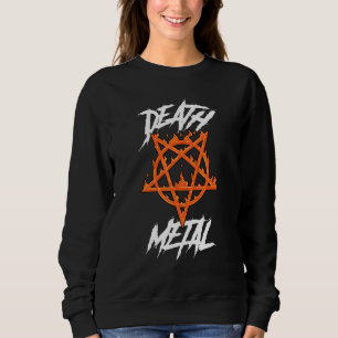 Sweatshirt Mort Métal Gothique Satan Brûler Pentagram