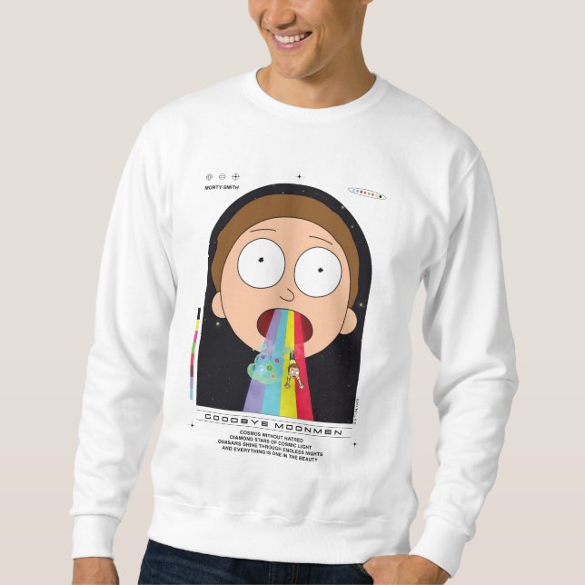 Sweatshirt Morty Goodbye Moonmen Citation Graphique (Devant)