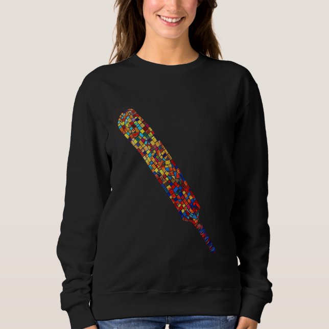 Sweatshirt Mosaïque de chauve-souris de cricket (Devant)