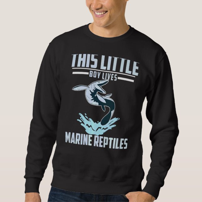 Sweatshirt Mosasaurus Préhistorique Ce Petit Garçon Vit Marin (Devant)