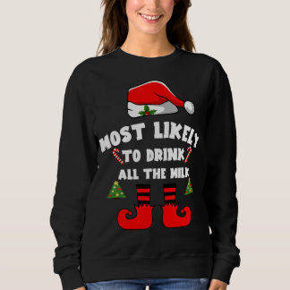 Sweatshirt Most likely to drink all the milk