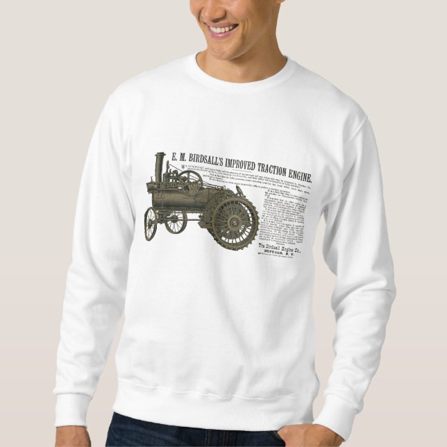 Sweatshirt Moteur de traction à vapeur Birdsall 1889 Tracteur (Devant)