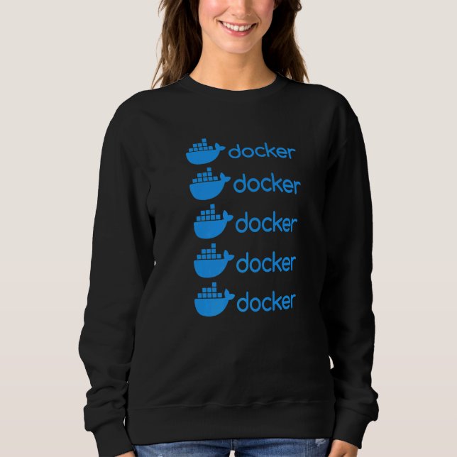 Sweatshirt Moteur Docker Programmation Logiciel de codage Dév (Devant)