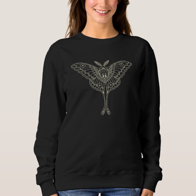 Sweatshirt Moth Dark Academia Clothes Aesthetic Celestial Ast (Devant)