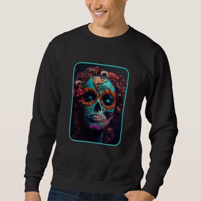 Sweatshirt Mother Earth As Dead Dia De Muertos Women Floral S (Devant)
