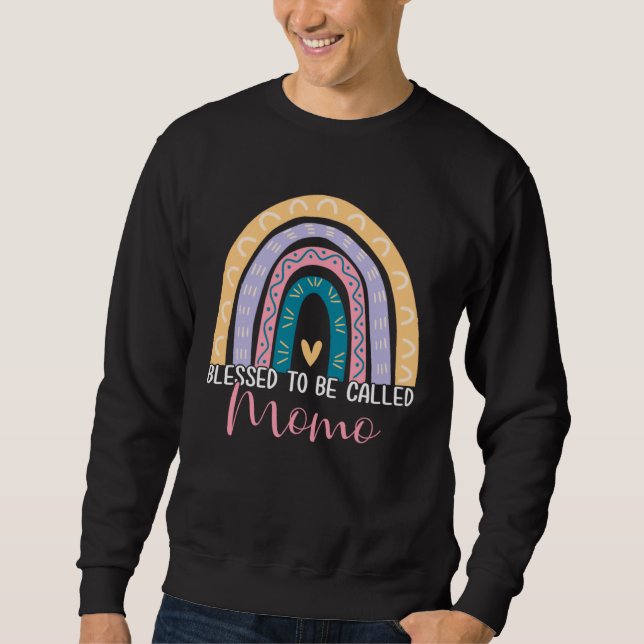 Sweatshirt Mother s Day Mom Grandma Blessed To Be Called Momo (Devant)