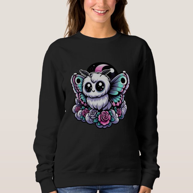 Sweatshirt Mothman Monster Pastel Goth Creepy Kawaii Menhera  (Devant)