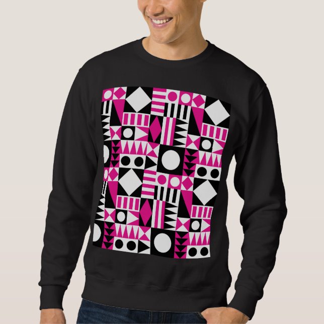 Sweatshirt Motif abstrait moderne du milieu du siècle. (Devant)