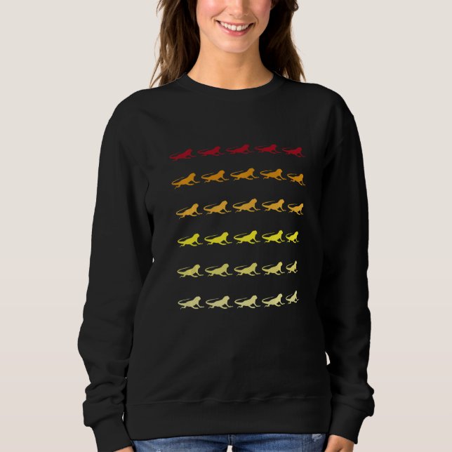 Sweatshirt Motif Animal Rétro Iguane   (Devant)