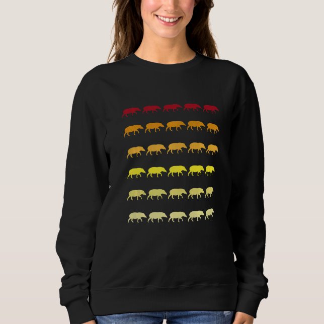 Sweatshirt Motif Animal Rétro Tapir   (Devant)