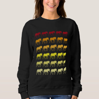 Sweatshirt Motif Animal Rétro Zèbre