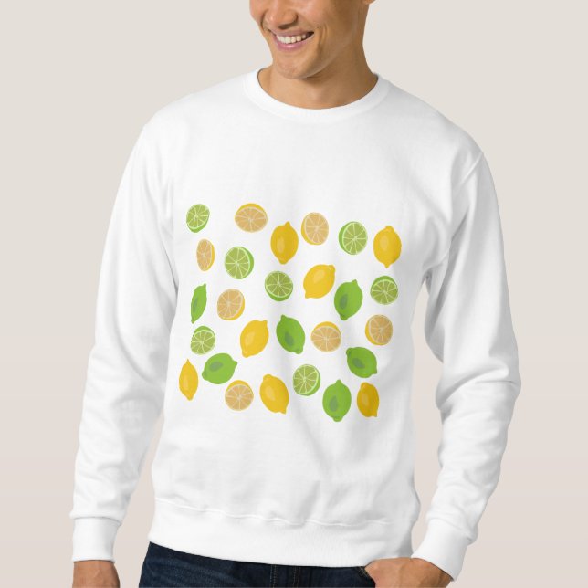 Sweatshirt Motif citron et citron vert (Devant)