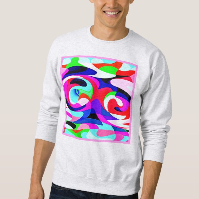 Sweatshirt Motif d'abstractions colorées (Devant)