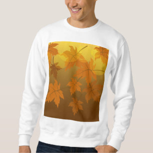 Sweatshirt Motif d'automne avec feuilles d'érable en chute et