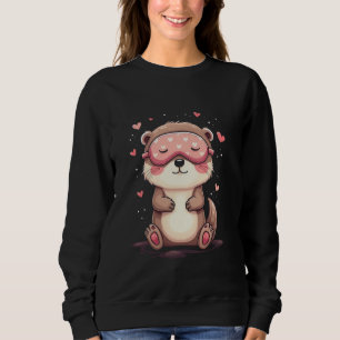 Sweatshirt Motif de loutre mignonne endormie