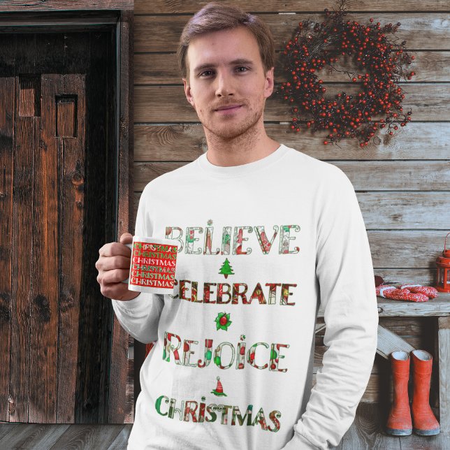 Sweatshirt Motif de Noël Rouge Vert Mignon (Créateur téléchargé)