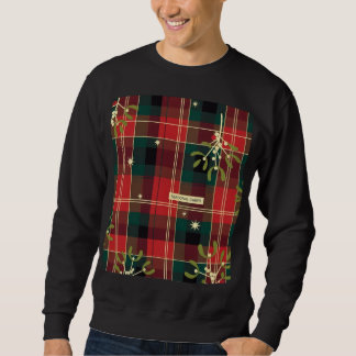 Sweatshirt Motif de Noël Tartan « Saisonnière Joie (1) »