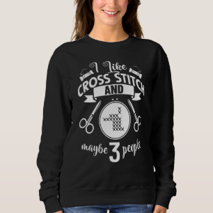 Sweatshirt Motif de point croisé Débutant Alphabet compté Nee