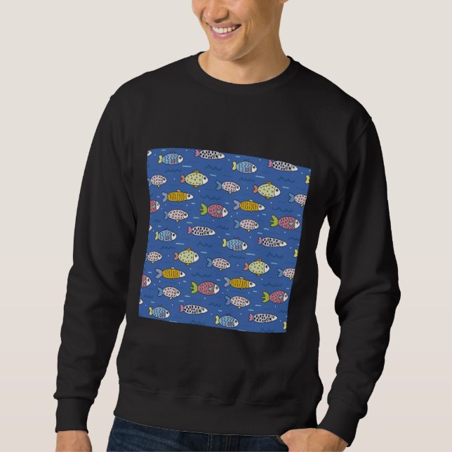 Sweatshirt Motif de poissons (Devant)