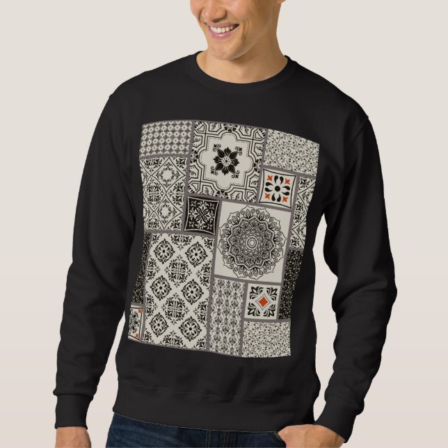 Sweatshirt Motif de tuile islamique Majolica (Devant)