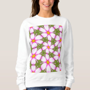Sweatshirt Motif Fleurs Cosmos