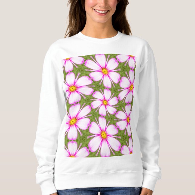 Sweatshirt Motif Fleurs Cosmos (Devant)
