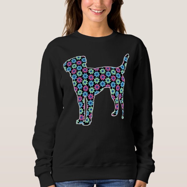 Sweatshirt Motif floral de printemps de Labrador Retriever (Devant)