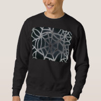 Motif géométrique Gras noir et blanc Spider Web