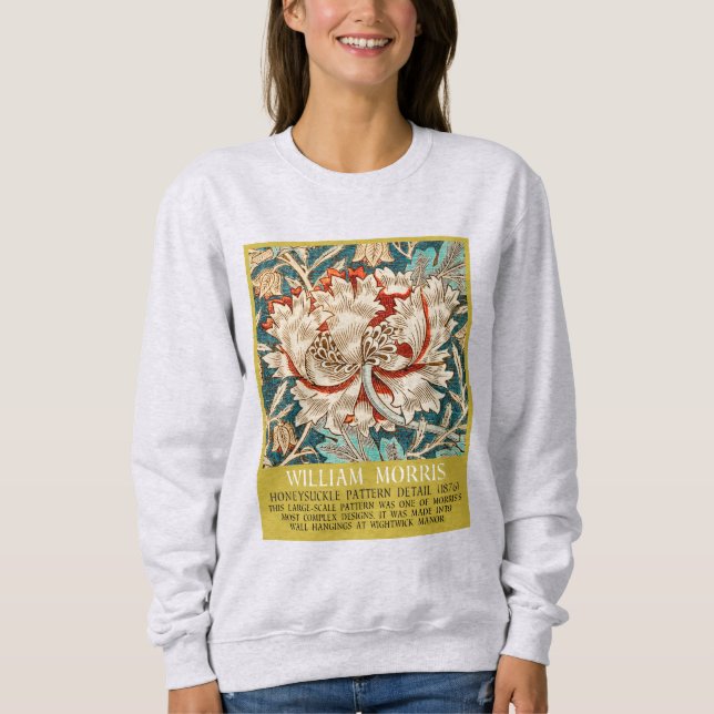Sweatshirt Motif Honeysuckle - Design de William Morris (Devant)
