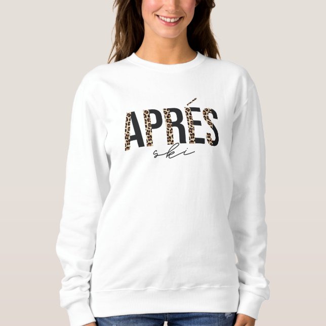 Sweatshirt Motif imprimé léopard Après Ski Design (Devant)