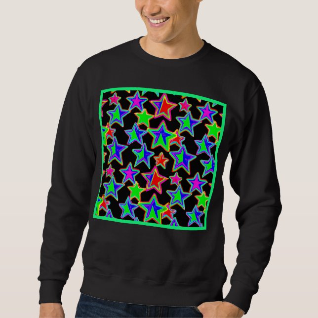 Sweatshirt Motif lumineux Neon Starlight (Devant)