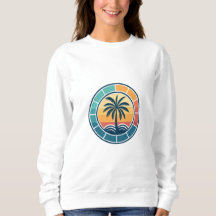 Sweatshirt Motif Palm Tree