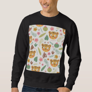 Sweatshirt Motif Plante de Leopard Head Tropical