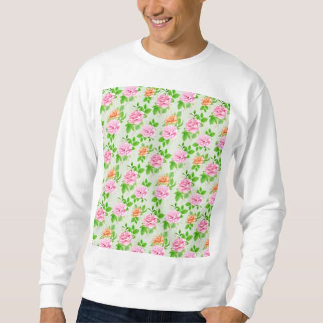 Sweatshirt Motif Roses Roses Fleurs (Devant)