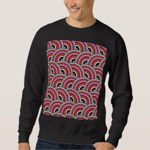 Sweatshirt Motif sans couture géométrique rétro