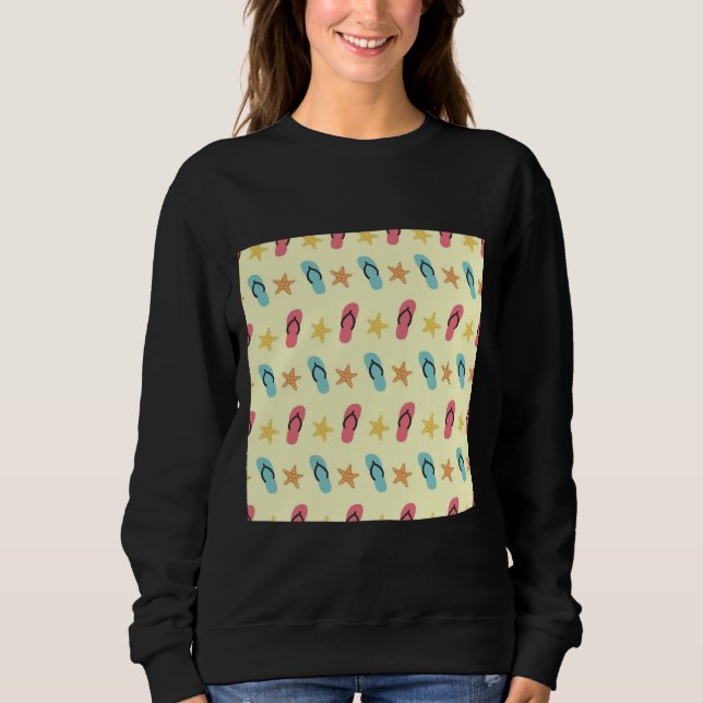 Sweatshirt Motif Vector Sans Seamless De Pêche Et De Starfish (Devant)