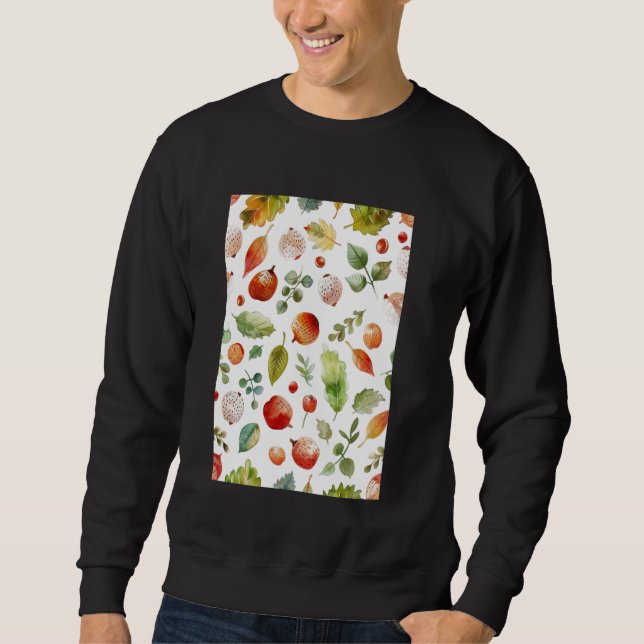Sweatshirt Motif vintage Art noisette (Devant)