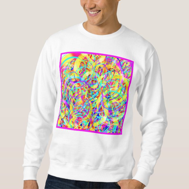 Sweatshirt Motifs de néon brillant (Devant)