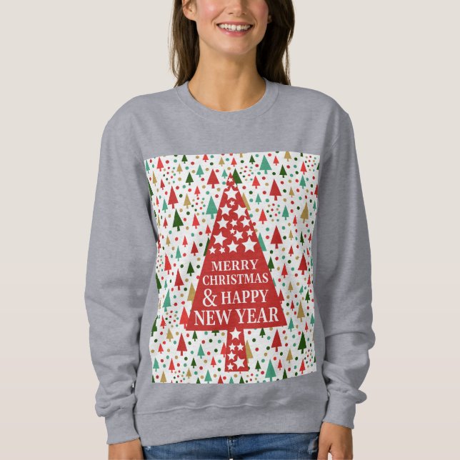 Sweatshirt Motifs de Noël - arbre de Noël (Devant)