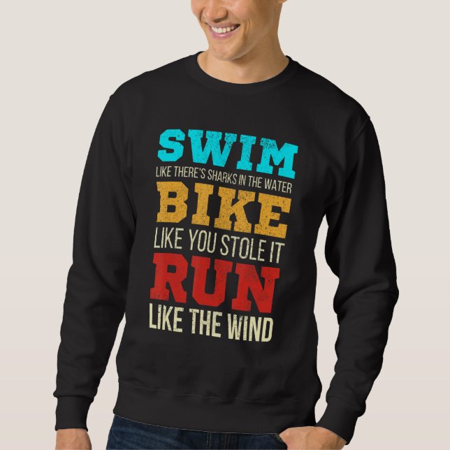 Sweatshirt Motivational Sport Triathlete Athletics Triathlon (Devant)