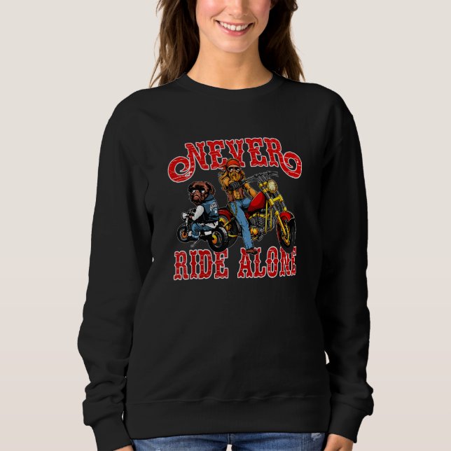 Sweatshirt Moto Chien Et Ne Marchez Jamais Seul Pour Le Propr (Devant)