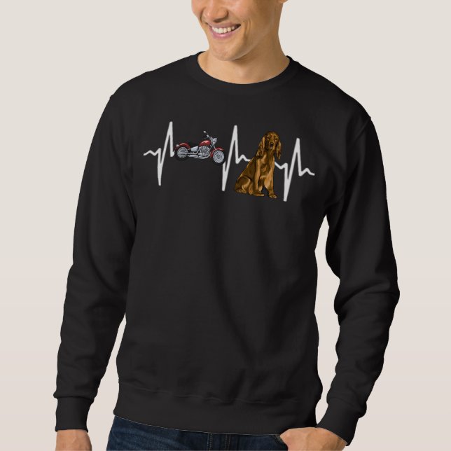 Sweatshirt Moto Cocker Espagnol Heartbeat Chien (Devant)
