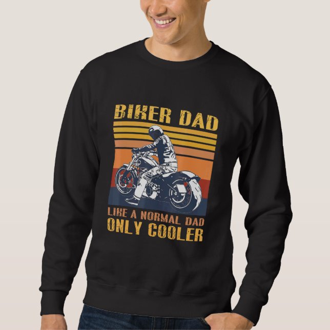 Sweatshirt Moto Homme Biker Papa Motorcycle Conception pour F (Devant)